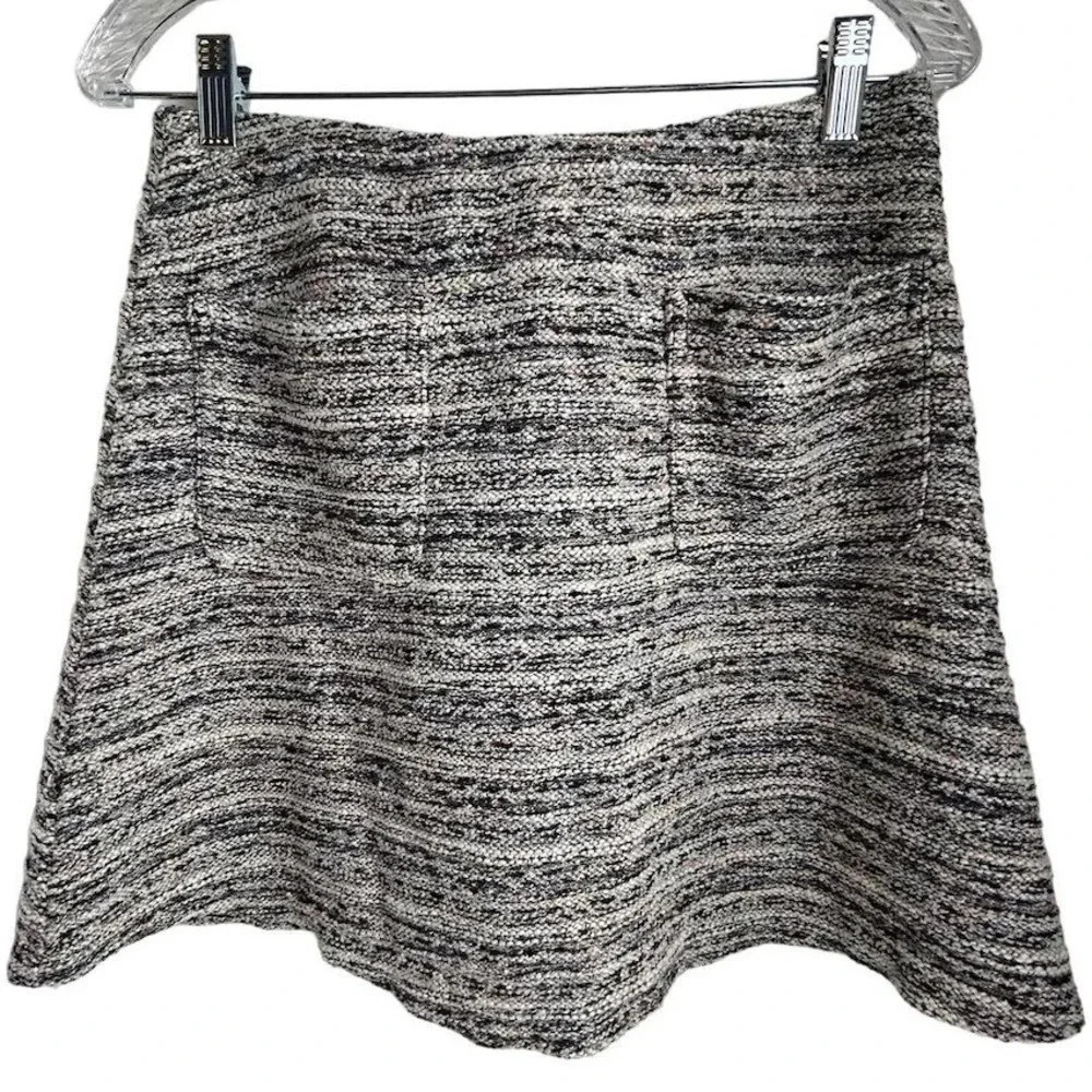 LOFT Women's A-Line Tweed Mini Skirt Multicolor Geometric Size S